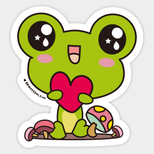 cute frog, kawaii frog cartoon Sticker